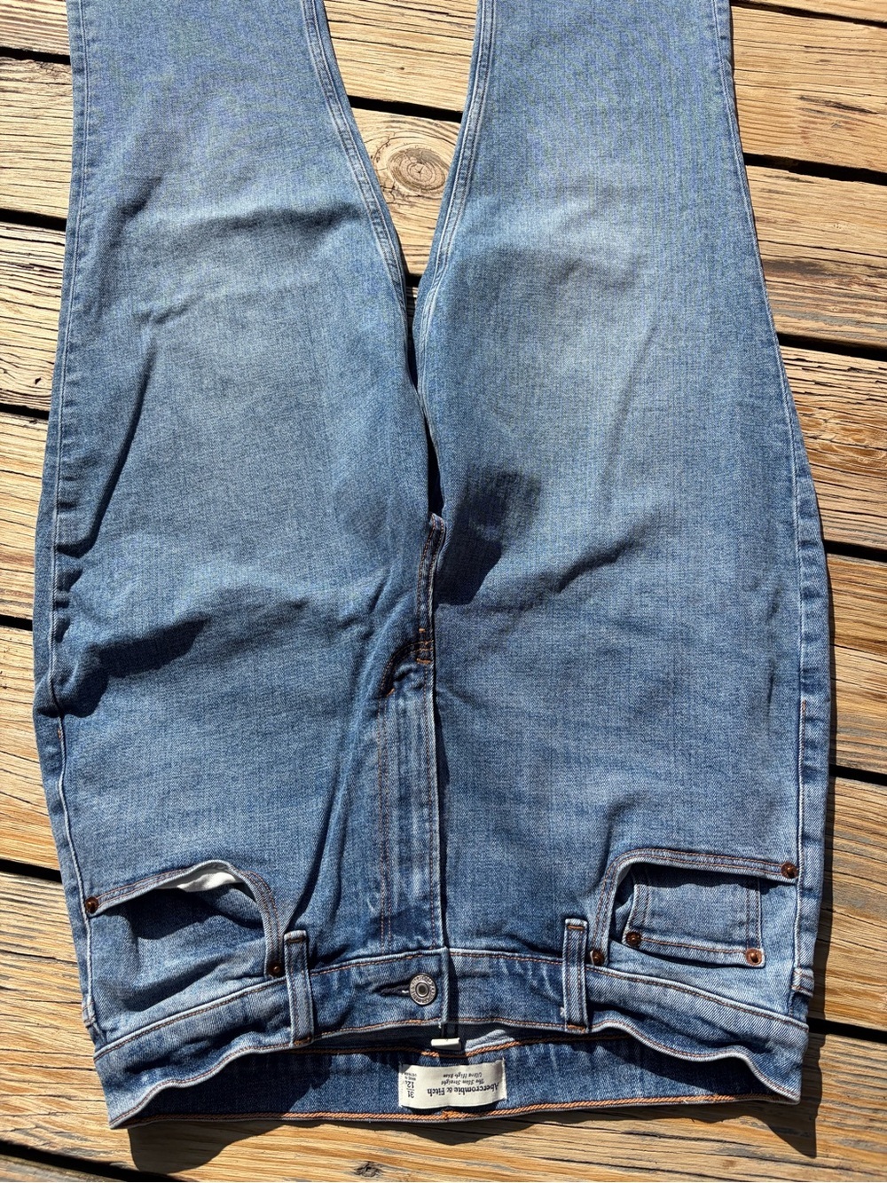 Abercrombie & Fitch the slim straight ultra high rise Jeans 31/12L curve love - Picture 16 of 16